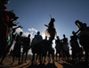 Jumping Maasai silhouette